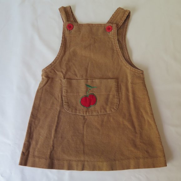 Vintage baby girl's dress with apple - Picture 1 of 2